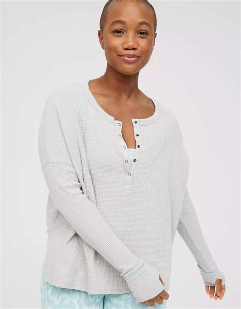 aerie offline waffle henley.